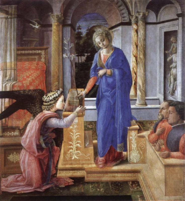 Fra Filippo Lippi The Annunciation with two kneeling donors china oil painting image